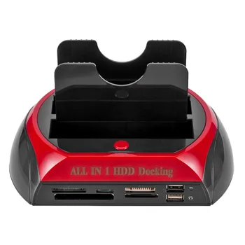 Dublu Doc Stație de Andocare HDD 2.5 inch la 3.5 inch SATA IDE Hub de Bază HDD Cabina Caddy Cutie cu cablu de Alimentare Cablu USB