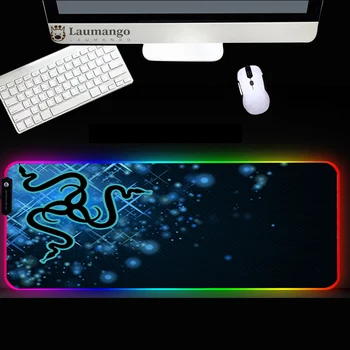 Razer RGB Mouse Pad Personalizat, Mousepad Gamer LED Luminos Laptop clavier Gaming setup accesorii de birou pad Mouse-ul Mat