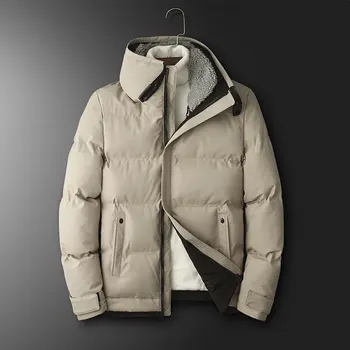 Echipamente de lucru din bumbac pentru bărbați miel trend cu guler bumbac sacou frumos casual jacheta scurta de iarna de stradă casual sacou slim