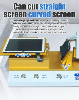 YYD LCD Mașină de tăiat Sticlă Pentru iPhone Huawei Samsung Mobile Telefon LCD Repararea Ecran Tactil de Precizie Tăiere Fără deteriorat