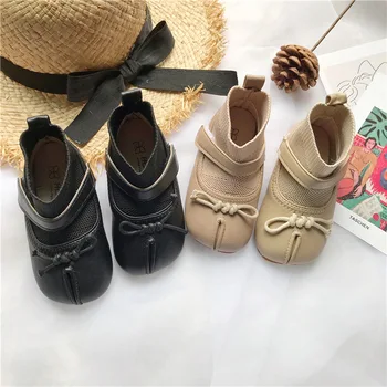 Fete Cizme Scurte de Primăvară și de Toamnă Printesa Pantofi 2020 Toamna Noua Copii Pantofi de Piele Moale de Jos Copii Pantofi pentru Copii Princess