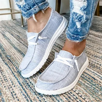 Pantofi De Panza Pentru Femei Dantelă Sus Adidași De Vară 2020 Doamnelor Mocasini Moale Respirabil Casual Pantofi Pentru Femeie Pantofi Plat Plus Dimensiune