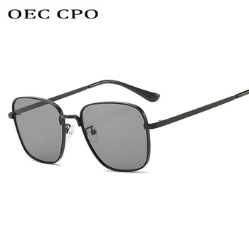 OEC CPO Brand Bărbați Epocă Pătrat ochelari de Soare Femei UV400 Lentile Ochelari Cadru Metalic Accesorii de sex Masculin Ochelari de Soare Barbati/Femei O393