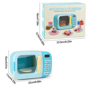 Nouă Copii Jucărie de Bucătărie, cuptor cu Microunde Joaca Set Electrice de Distribuție de Simulare Vase de Bucătărie Pretinde Joc Set Pentru Copil Ziua de nastere Cadou