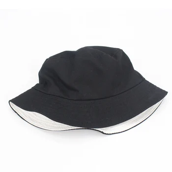 Găleată Pălării Femei Barbati Solid Culori Alb-Negru în aer liber Găleată cu Capac Femei Palarie Unisex Hip Hop Soare Capace fata-verso Pălăria de Pescuit