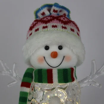 Om de zăpadă Papusa Decor de Crăciun Cu Led Intermitent Șir Lumina Ornamente de Crăciun pentru Copii Jucarie Cadou pentru Bar de Familie Vitrina Geam