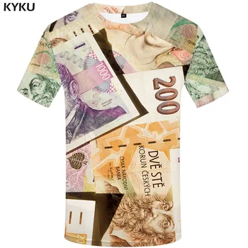 KYKU Bani tricou Barbati cehă tricouri 3d Character Tricou Imprimat Harajuku Haine Anime Abstract Tricouri Casual