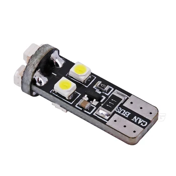 50pcs/Lot canbus T10 8SMD 3528 1210 LED-uri Canbus Nu OBC Eroare 194 168 W5W T10 canbus 8SMD Interior, bec lampa