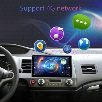 Android 9.0 2 Din 4G+Wifi Radio Auto Pentru Honda Civic 2005-2011 stereo RDS DSP+48EQ SUNT Ecranul IPS de Navigare GPS Multimedia Player