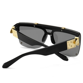 Supradimensionate Flip-Up ochelari de Soare Barbati Femei Retro Pătrat Una Bucata Ochelari de Soare pentru Femei de sex Masculin de Lux de Brand Designer de Nuante Oculos