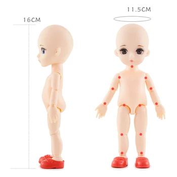 Noi 16cm 13 bunuri Mobile Articulate de Păpuși Jucării Drăguț Goala Nud 1/12 Mini Baby Fete Printesa Papusa Jucărie Pentru Fete, Cadou