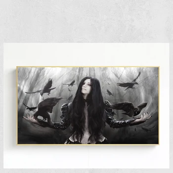 MUTU Modern, Simplu, Negru și Alb Dansatoare de Imprimare Poster Decor Înger Fata Panza Pictura pe Perete Poza Art Decor Acasă Nici un Cadru