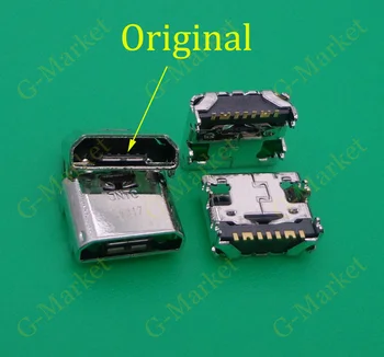 200pcs Conectorul de Încărcare pentru Samsung T110 T111 T113 T115 T116 T560 T561 T580 T585 Galaxy Tab A(7 pin,micro USB de tip B)