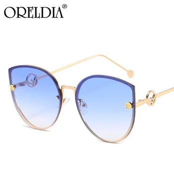 Ochi de pisica ochelari de Soare Moda Retro Doamnelor Design de Brand Cadru Metalic Oglindă Gradient de Soare 2020 Nou UV400 Oculos Gafas De Sol