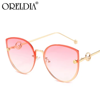 Ochi de pisica ochelari de Soare Moda Retro Doamnelor Design de Brand Cadru Metalic Oglindă Gradient de Soare 2020 Nou UV400 Oculos Gafas De Sol