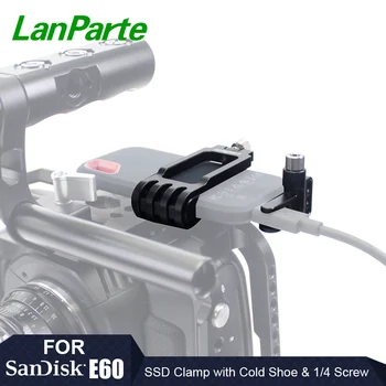LanParte E60 SSD suport Clemă suport pentru SandiskE60 pentru Samsung T5 SSD pentru BMPCC Camera 4K cu USB-C Clemă de Cablu