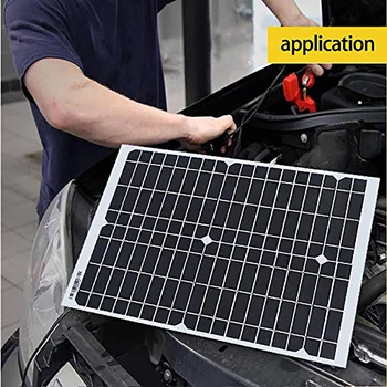 20W 18V Panou Solar Kit de 5V prin Cablu USB Bricheta Aligator Clip Percepe pentru Telefon Baterie de mașină și Alte Dispozitive Electronice