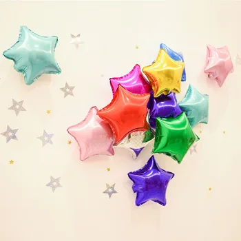 50 buc 10 inch Pentagrama steaua balon de folie petrecere de aniversare de nunta de decorare decor consumabile baloane cu aer duș pentru Copii en-gros