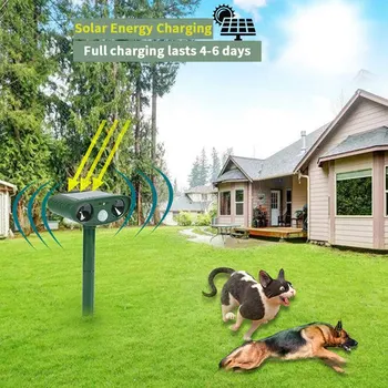 Alimentat Cu Energie Solară Mișcare Activat Animale Cu Ultrasunete Caini Si Pisici Repeller Sperie Animalele 511 Pentru Exterior Grădinărit