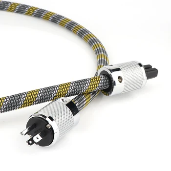 Yter FP-3TS20 Audio 6N OCC AC cablu de alimentare cu fibra de Carbon placat cu Rodiu AC NE ștecărul cablului de alimentare