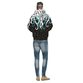 Amuzant Brand Mens Hoodies Caracatiță Imprimate Pulover Tricou Barbati Haine 2020 Hanorac 3d Hip Hop Streetwear Jachete
