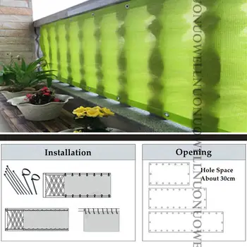 80x180/270/360cm Verde Smarald Umbra Soare Vele HDPE Anti-UV, Parasolar Plase Balcon Gard de Siguranță Curte, Grădină de Flori Net Acoperi
