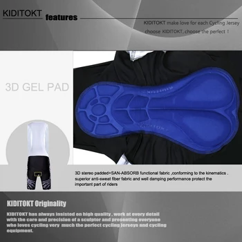 KIDITOKT 2020 Nou la Șocuri Biciclete pantaloni Scurți de cea Mai buna Calitate Ciclism pantaloni Scurți 3D Gel Căptușit de Vară de Rapid-Uscat Confortabil pantaloni Scurți de Sport
