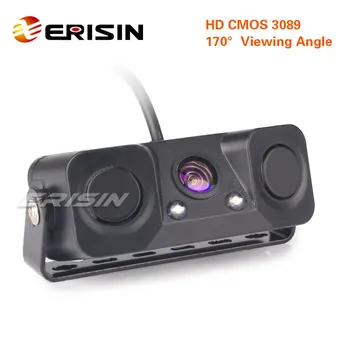 Erisin ES568 HD COMS 170 Grade Masina Auto Reverse Radar Parcare Spate Vedere aparat de Fotografiat cu 2 Senzori