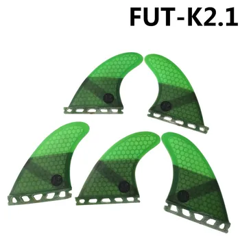 Upsurf Viitorul Fin K2.1 placă de Surf Aripioare din fibra de sticla de tip Fagure Tri-Quad Aripioare Quilhas Propulsorului 5 fin Set 4 culori