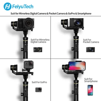 FeiyuTech G6 Plus 3 Axe Portabile Gimbal Stabilizator pentru Smartphone Gopro Hero 7 6 5 Sony RX0 Samsung s8 800g Utilă Feiyu G6P
