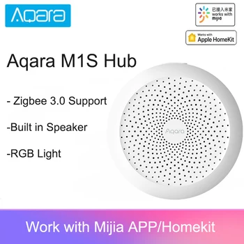2021 Aqara M1S Hub Gateway-ul cu Led-uri RGB Lumina de Noapte Zigbee 3.0 Siri Voice APP Control de la Distanță Inteligent de a Lucra Acasă Mijia APP HomeKit