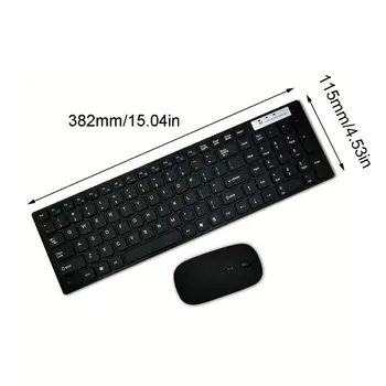 2.4 G Wireless Tăcut Tastatura și Mouse-ul Mini Multimedia Full-size Tastatura Mouse Combo Set Pentru Notebook Laptop, Desktop PC