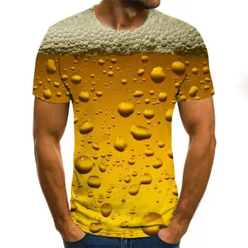 2020 bere 3D de imprimare T-shirt, scrisoare om amuzant noutate 3D model T-shirt short sleeve top bărbați și femei de îmbrăcăminte