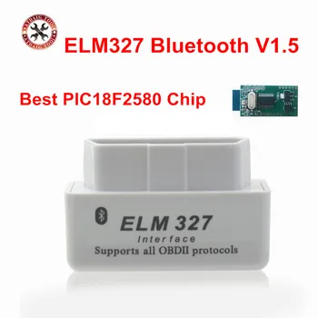 Ultimele V1.5 Alb Super Mini ELM327 Bluetooth OBD2 Scanner Inteligent Auto Cititor de Cod Suport pentru Toate OBD 2 ii Protocoale Android