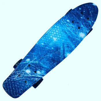 Skateboard Cruiser Bord Bord Retro Longboard Skate Ie Galaxy Completă Boy Fata De Lumina Led-Uri