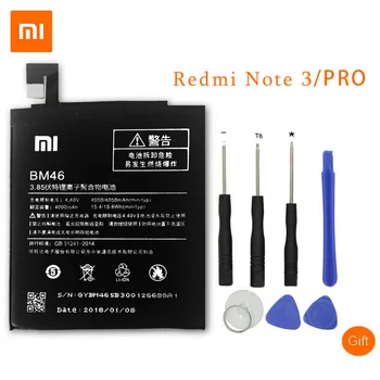 Original Xiaomi Telefon Mobil Baterie BM46 4000mAh Pentru Xiaomi Redmi Note 3 / Note 3 Pro de Înlocuire Baterii Instrumente Gratuite