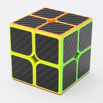 Zcube Fibra de Carbon Negru de ordinul al Doilea 2x2x2 Neo Cub Magic Z Luminos de ordinul al Doilea Cub Educative Jucarii Creative Pentru Copii