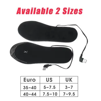 1 Pereche UE 34-40/40-44 Dimensiune Încălzit Tălpi de Pantofi Baterie Electrică de Încălzire Tălpi interioare Încălzite Iarna Picior Cald Încălzire Pad