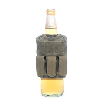 Utile Militare Mini Miniatură Vesta Molle Personale Sticla De Băutură Set Curea De Umăr Ajustabilă Bea Tactice Sticla De Bere Acoperi