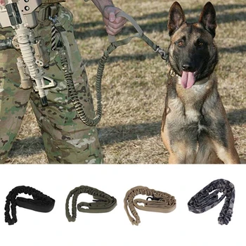 Lesa caine 1000D Nailon Militare Tactice de Poliție de Formare de Câine Lesa Elastica Gulere pentru animale de Companie Multicolor PC975816