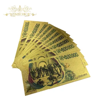 10buc Culoare Italia Aur Bancnote de 500.000 de Lire de Aur Notă de Fals Bani de Hârtie Pentru Souveni Cadouri
