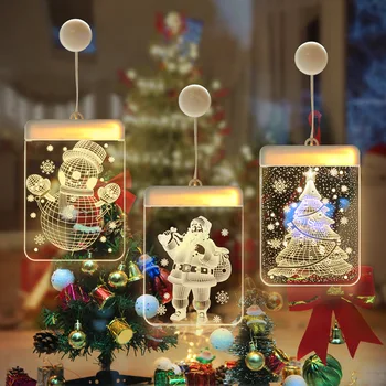 Ghirlande de crăciun Aspirație Lampa pentru Geam Lumini de Basm de Crăciun Decor pentru Casa Noua Anul 2021 Navidad Decor de Crăciun Xmas