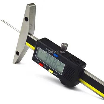 0-50mm 0-100mm 0-150mm Digital, limitator de Adâncime cu Tijă Subțire electronice benzii de rulare adâncime indicator Digital de Adâncime Manometre cu Tijă Subțire
