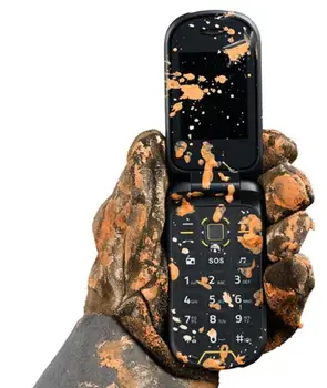 F2 Telefon 3G IP68 Dual Screen Flip Telefon rezistent la Socuri rezistent la apa GSMSenior Clapetă vârstnic elev Telefon Un Apel Cheie Răspunde
