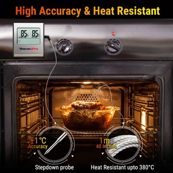 ThermoPro TP-16 Termometru Digital Pentru Cuptor Fumător Bomboane Lichid de Gatit Bucatarie Grill Carne de GRĂTAR Termometru si Timer