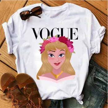 Moda VOGUE Printesa Print T shirt pentru Copii Desene animate Amuzant Casual, de Vara Tricou Confortabil