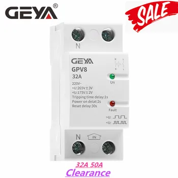 GEYA GPV8-63U/D Auto de Recuperare la Supra si Sub Tensiune Dispozitiv de Protecție 180V-265VAC