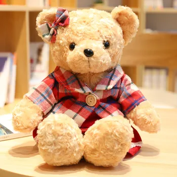 Nou minunat 1 BUC 45cm 6Kinds Nou Ursuleț de Pluș Jucarii Cu haine Rochie coreeană Cuplu Teddy Bear Papusa Fete Cadouri de Ziua de naștere