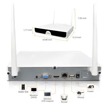 8CH CCTV Sistem P2P Wireless 1296P HD NVR-ul Cu HD 3.0 MP Infraroșu de Exterior rezistent la apa Wifi Camera de Securitate Sistem de Supraveghere Kit
