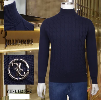 Miliardarul pulover barbati 2020 iarna Noi de moda Casual, cald, Confortabil, de înaltă calitate, broderie de dimensiuni mari M-4XL Echipajul gât pulover